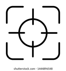 Focus icon, line vector symbol