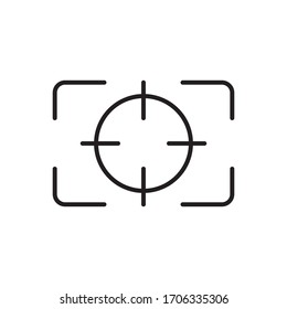 Focus Icon, Line Vector Symbol