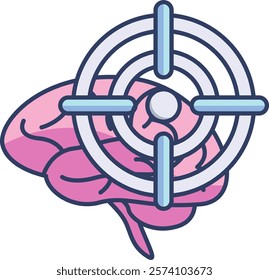 Focus Icon - Lineal Color Style - Neuroscience Theme