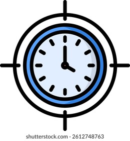Focus Icon Lineal Color Vector Illustration