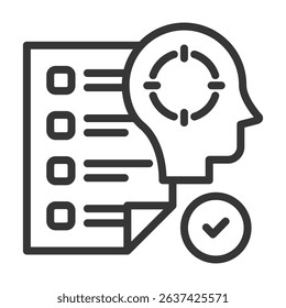 Focus Icon Lineal Style Vector Illustration