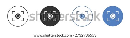 Focus icon logo collection. outline thin icon set