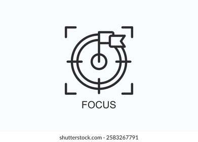 Focus Icon Or Logo Isolated Illustration