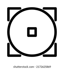 focus icon or logo isolated sign symbol vector illustration - high quality black style vector icons
