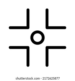 focus icon or logo isolated sign symbol vector illustration - high quality black style vector icons
