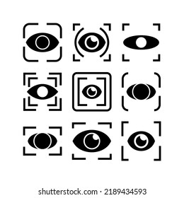 icono de foco o logotipo símbolo de signo aislado ilustración vectorial - Colección de iconos vectoriales de estilo negro de alta calidad
