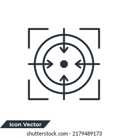 focus icon logo vector illustration. target symbol template for graphic and web design collection