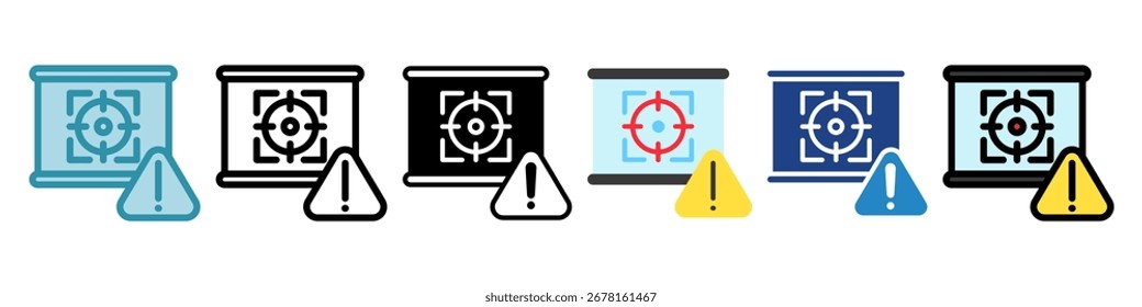 Icono de foco Icono de mini ilustración. Uso Para El Concepto Moderno, Impresión, Ui, Ux Kit, Web Y Desarrollo De App. Vector Relacionado Con La Oficina, La Educación, El Examen Y Más