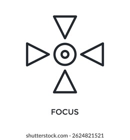 Focus Icon Outline Style. Vector Illustration For Graphic Design