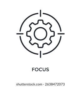Focus Icon Outline Style. Vector Illustration For Graphic Design
