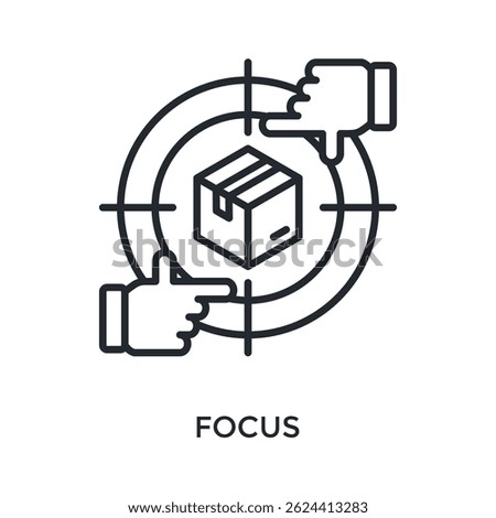 Focus Icon Outline Style. Vector Illustration For Graphic Design