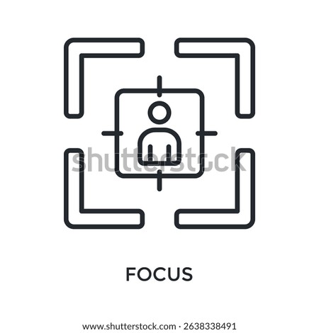 Focus Icon Outline Style. Vector Illustration For Graphic Design