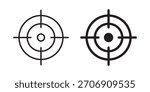 Focus icon, outline style icon for web site or mobile app, vector graphics