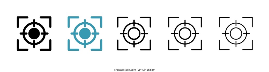 Paquete de iconos de enfoque. estilo de línea EPS 10