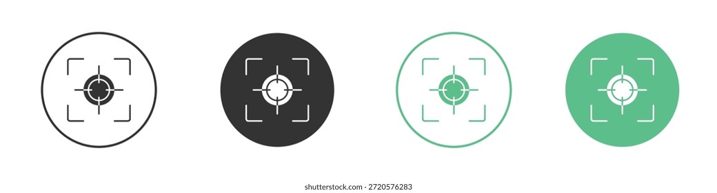 Pictogramas de iconos de foco. Vector EPS 10