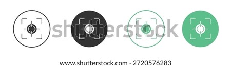 Focus icon pictograms. Vector eps 10