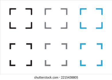 focus icon set, vector, illustration