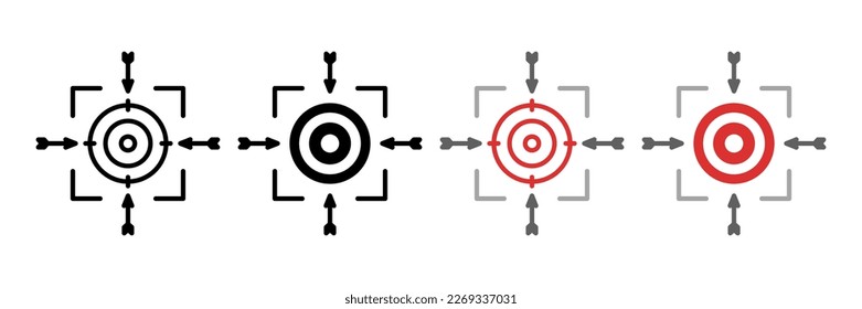 Icono de foco. inicio de sesión para concepto móvil y diseño web. ilustración vectorial