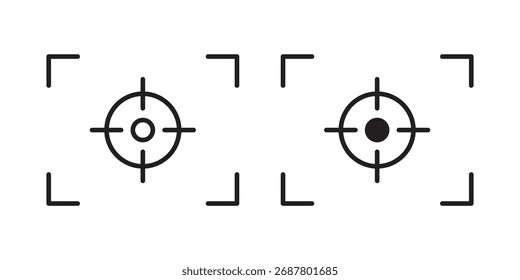 Focus icon sign symbol and flat style for app, web and digital design.