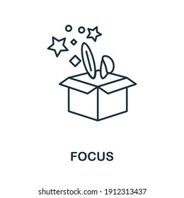 Focus icon. Simple element from amusement park collection. Creative Focus icon for web design, templates, infographics and more