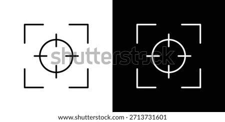 Focus icon. Simple flat symbol. Perfect Black outline pictogram illustration