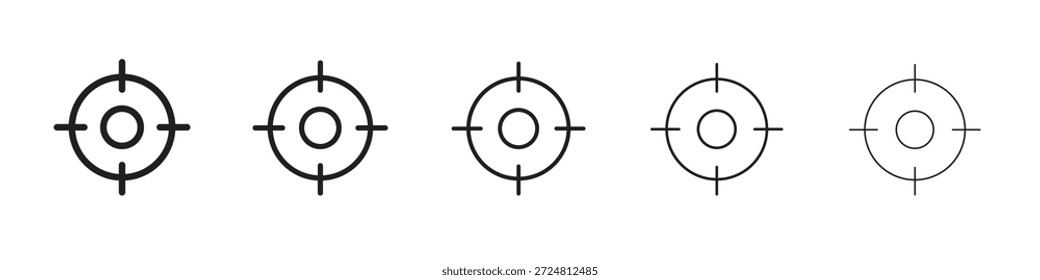 Focus icon. Simple outline style. Graphic elements.