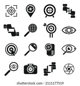 Focus icon simple vector. Business goal. Main success