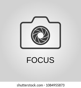 Focus icon. Focus symbol. Flat design. Stock - Vector illustration