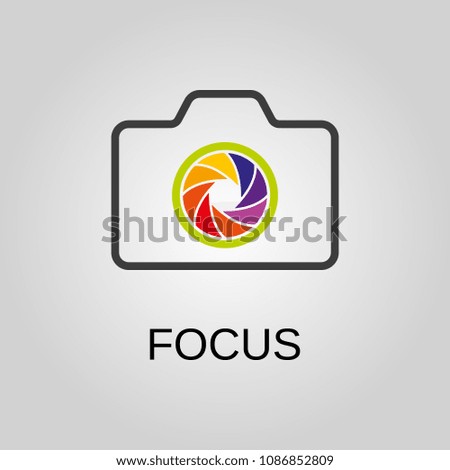 Focus icon. Focus symbol. Flat design. Stock - Vector illustration