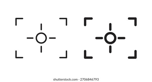 Fokus Symbol für Logo, Web, App Designs.