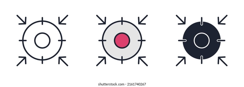 focus icon symbol template for graphic and web design collection logo vector illustration