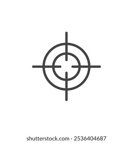 Focus icon Thin outline art symbol