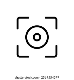 Focus icon Thin vector set