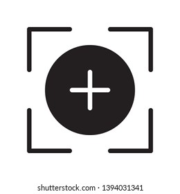 Focus icon in trendy flat style design. Vector graphic illustration. Suitable for website design, logo, app, and ui. Vector file. Pixel perfect. EPS 10.