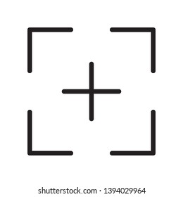 Focus icon in trendy outline style design. Vector graphic illustration. Suitable for website design, logo, app, and ui. Editable vector stroke. Pixel perfect. EPS 10.