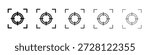 Focus icon vector in editable stroke linear pictogram