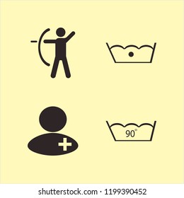focus icon. focus vector icons set doctor, delicate gentle degrees and archer
