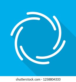 Focus icon. Vector illustration. Aperture diaphragm icon. Camera icon isolated