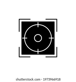 focus icon vector illustration. focus icon black style design. isolated on white background