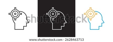 Focus icon.  Vector illustration. isolated on white and black background. EPS 10