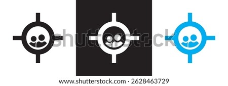 Focus icon.  Vector illustration. isolated on white and black background. EPS 10