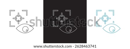 Focus icon.  Vector illustration. isolated on white and black background. EPS 10