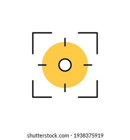 ilustración vectorial de icono de enfoque. estilo de icono de color moderno. aislado en fondo blanco