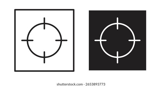 Enfoque la Ilustración vectorial de iconos sobre un fondo transparente.