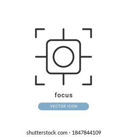 focus icon vector illustration. focus icon outline design.