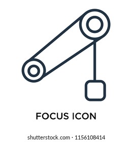 Focus icon vector isolated on white background, Focus transparent sign , thin symbol or stroke element design in outline style