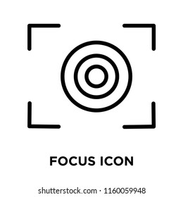 Focus icon vector isolated on white background, Focus transparent sign , line and outline elements in linear style