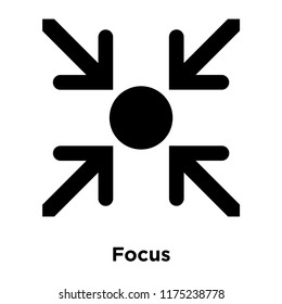 Focus icon vector isolated on white background, logo concept of Focus sign on transparent background, filled black symbol