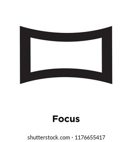 Focus icon vector isolated on white background, logo concept of Focus sign on transparent background, filled black symbol