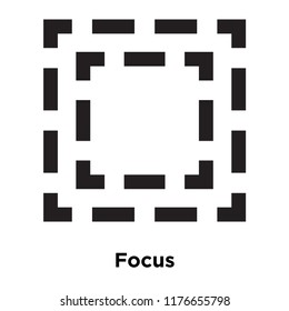 Focus icon vector isolated on white background, logo concept of Focus sign on transparent background, filled black symbol